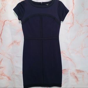 Ann Taylor Navy & black sheath dress